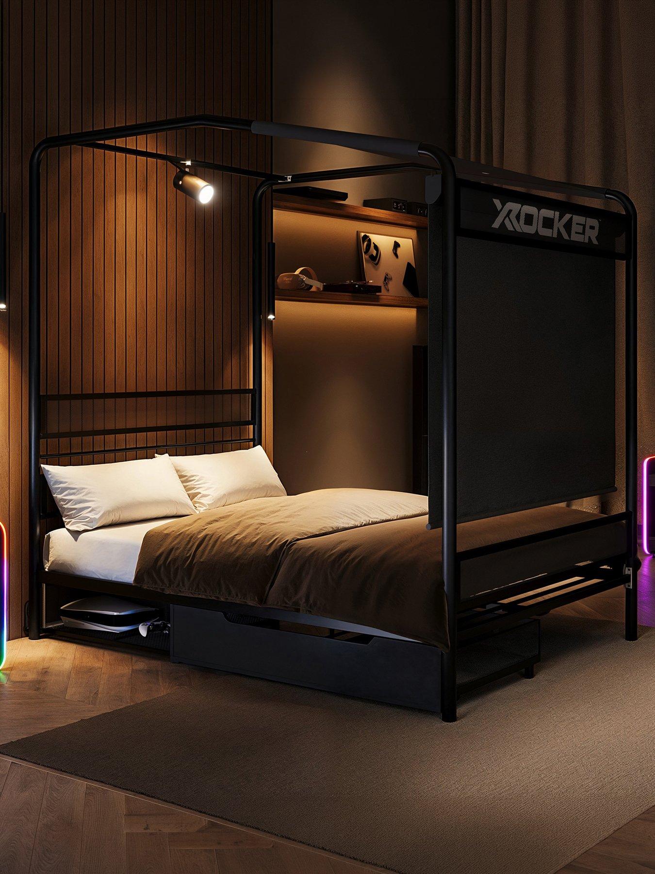 X Rocker Skyline Double Gaming Bed With Projector And Screen
