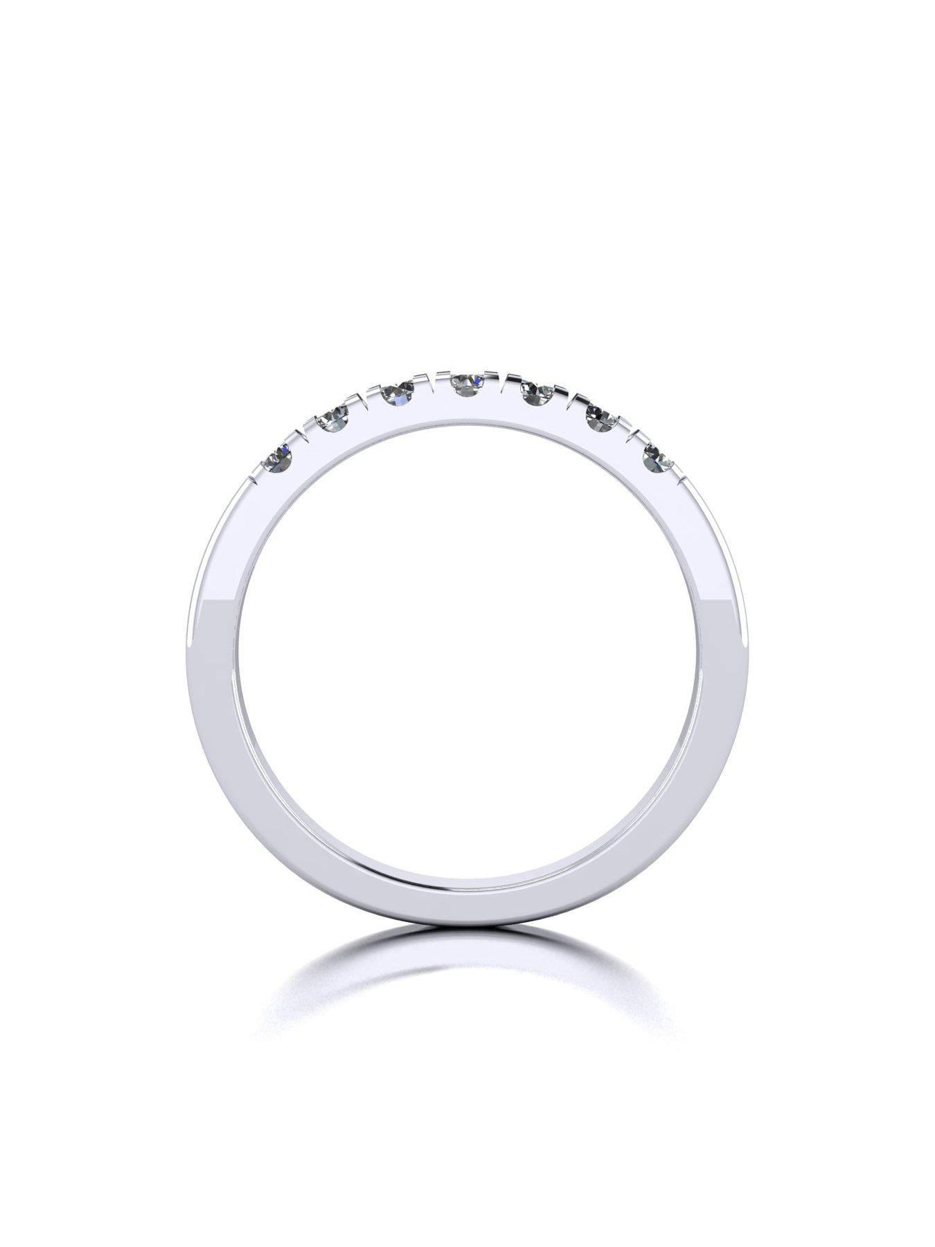 Image 2 of 5 of Moissanite Platinum 0.33ct total Moissanite Band Ring