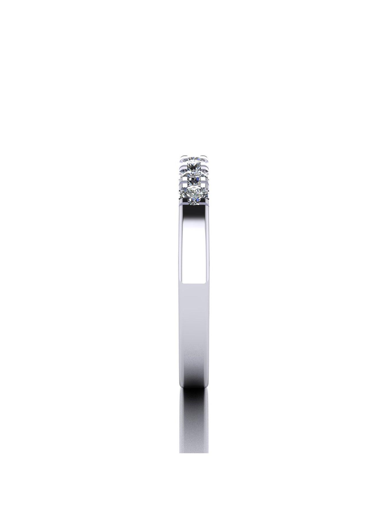 Image 3 of 5 of Moissanite Platinum 0.33ct total Moissanite Band Ring