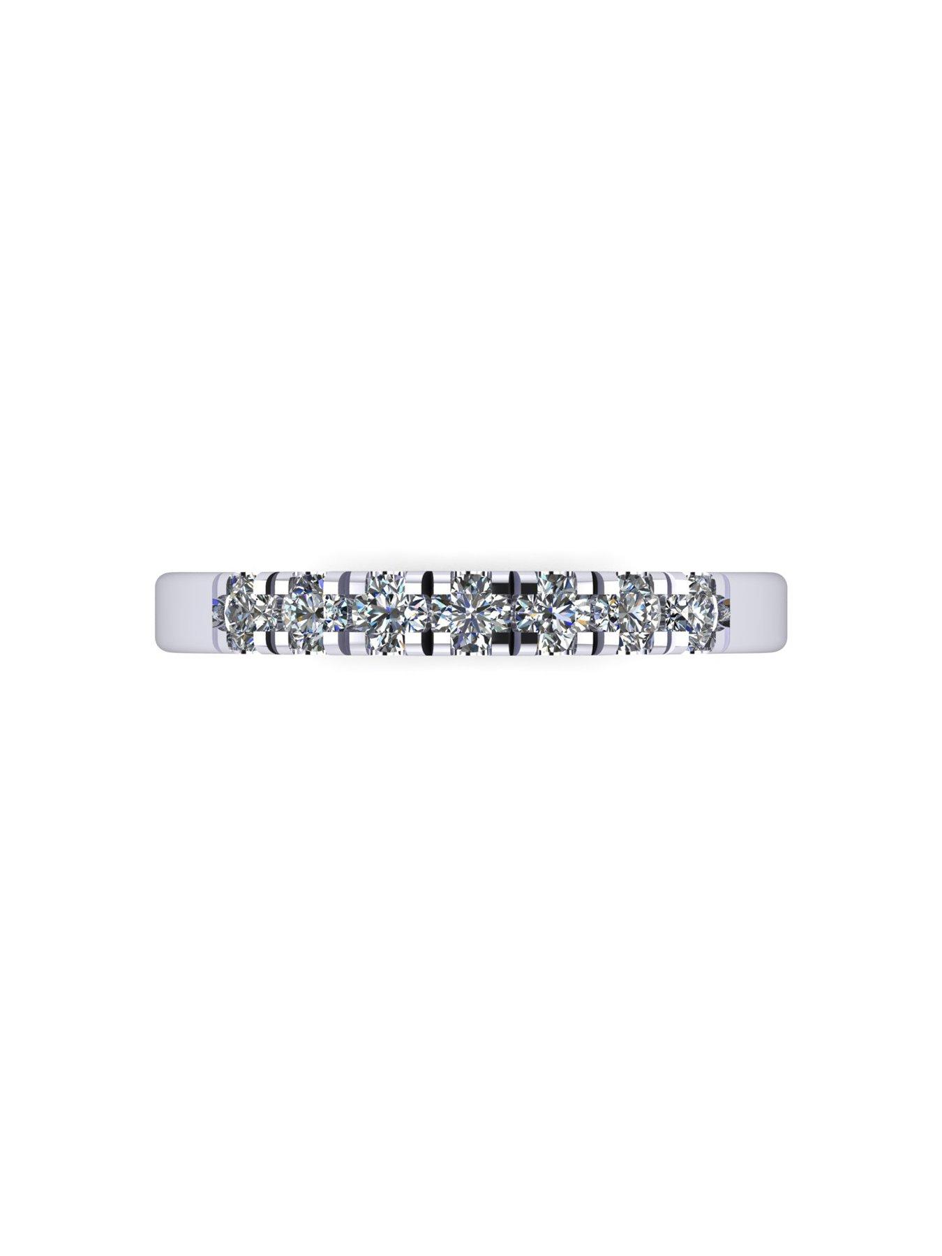 Image 4 of 5 of Moissanite Platinum 0.33ct total Moissanite Band Ring