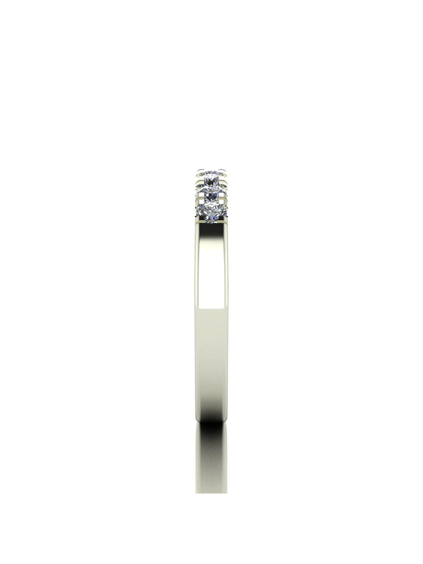 Image 3 of 5 of Moissanite 9ct White Gold 0.50ct total Moissanite Band Ring