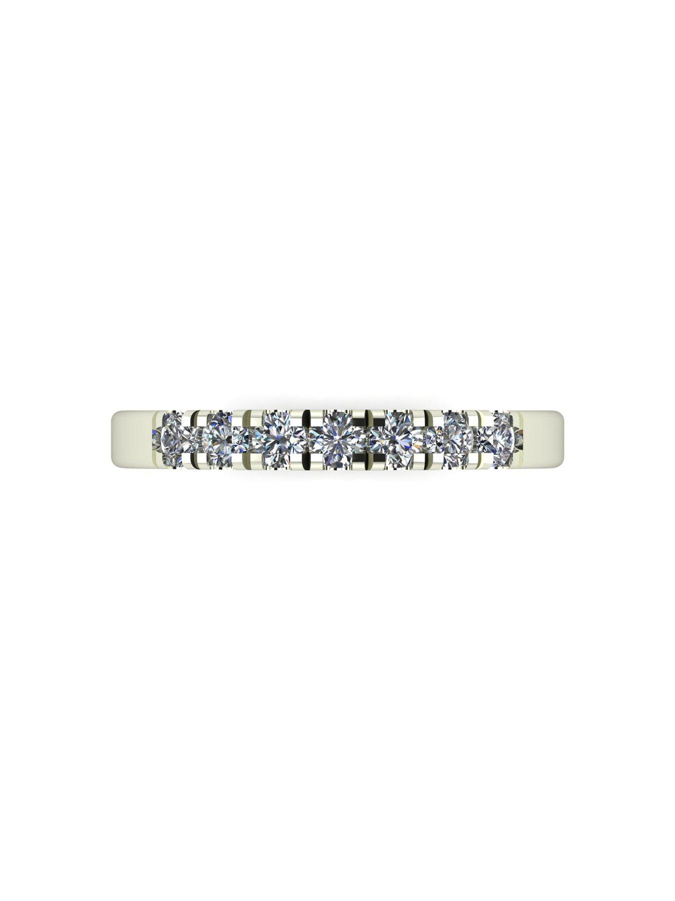 Image 4 of 5 of Moissanite 9ct White Gold 0.50ct total Moissanite Band Ring