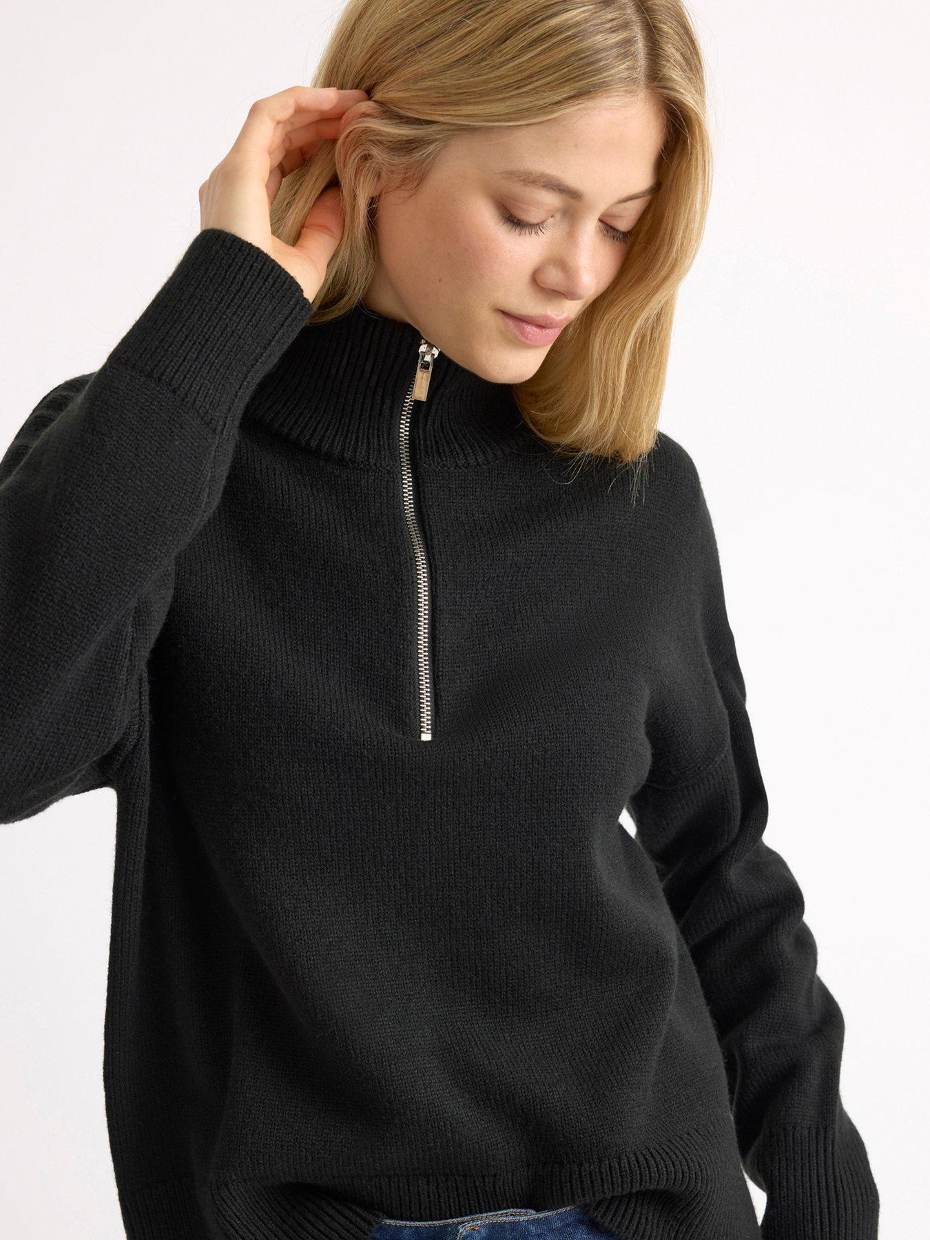 Image 3 of 4 of Albaray Half Zip Jumper - Black