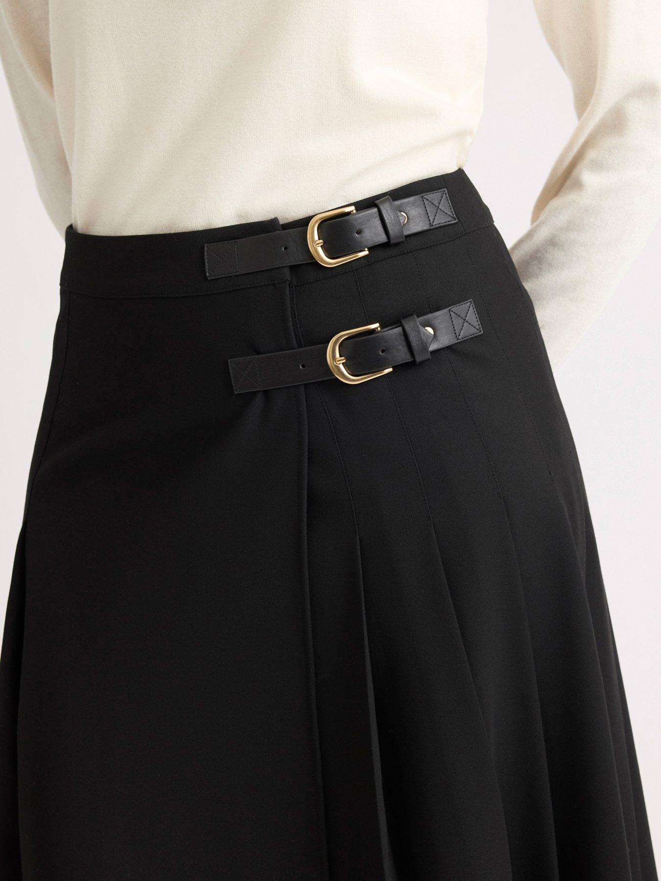 Image 3 of 4 of Albaray Double Buckle Skirt - Black