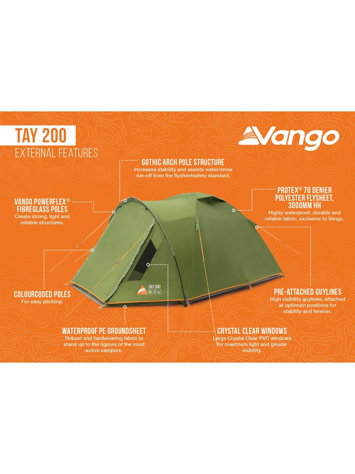 Image 3 of 7 of Vango Tay 200 Peridot Green Tent