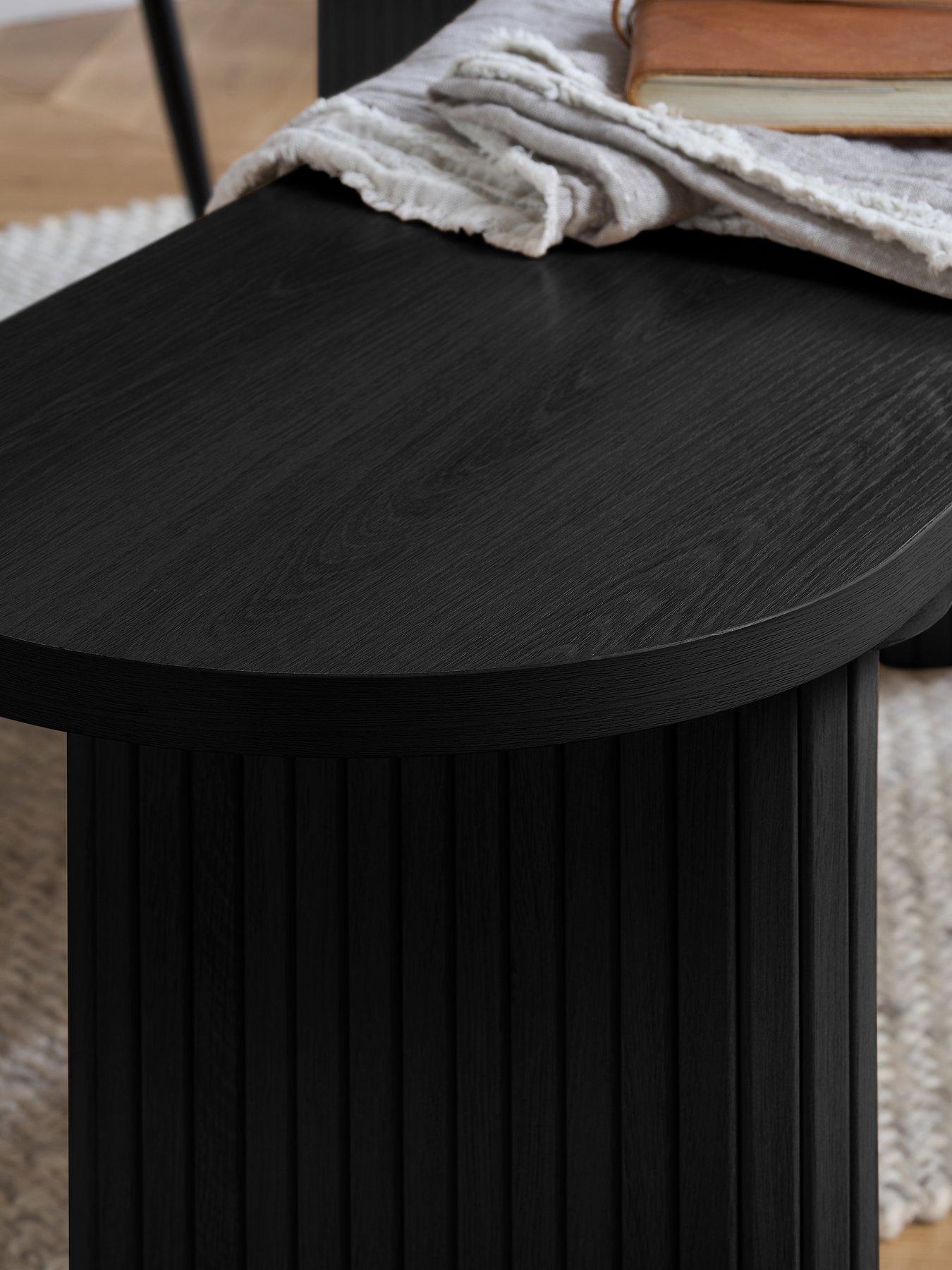 Image 5 of 7 of Birlea Axel Oval Fluted Dining Table With 2 Chairs And Bench