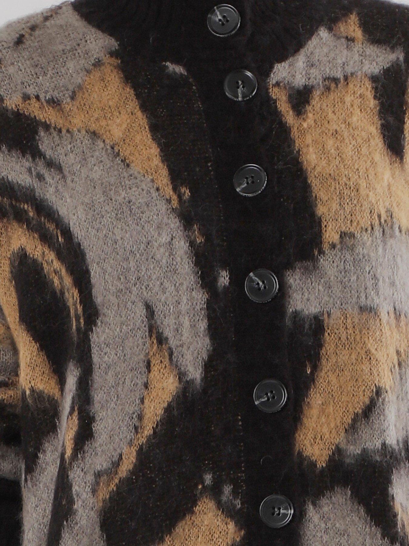 Image 5 of 7 of Religion Long Line Layla Maxi Coatigan Cardigan With Funnel Neck - Black