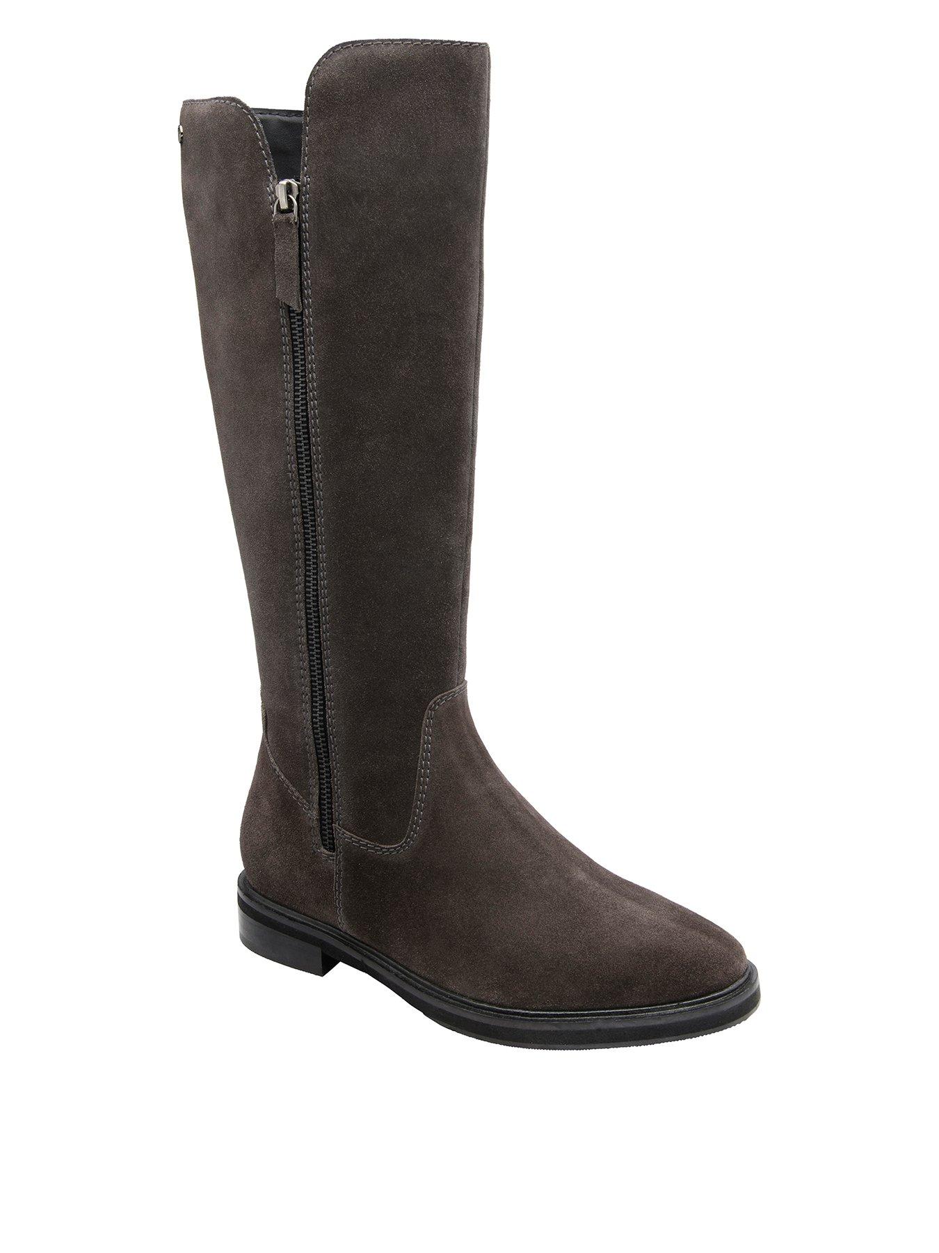 Ravel Ashington Zip Thru Knee High Riding Boot - Grey