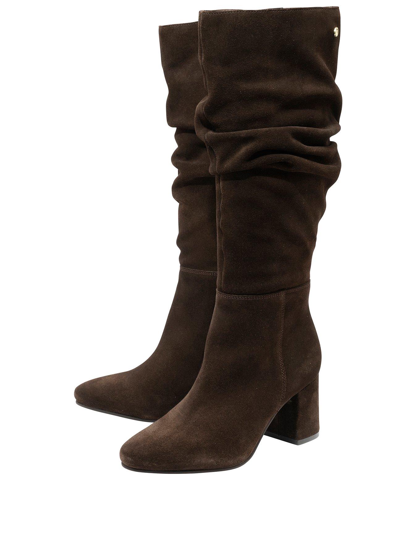 Image 2 of 4 of Ravel Farley Block Heel Slouch Knee Boot - Brown
