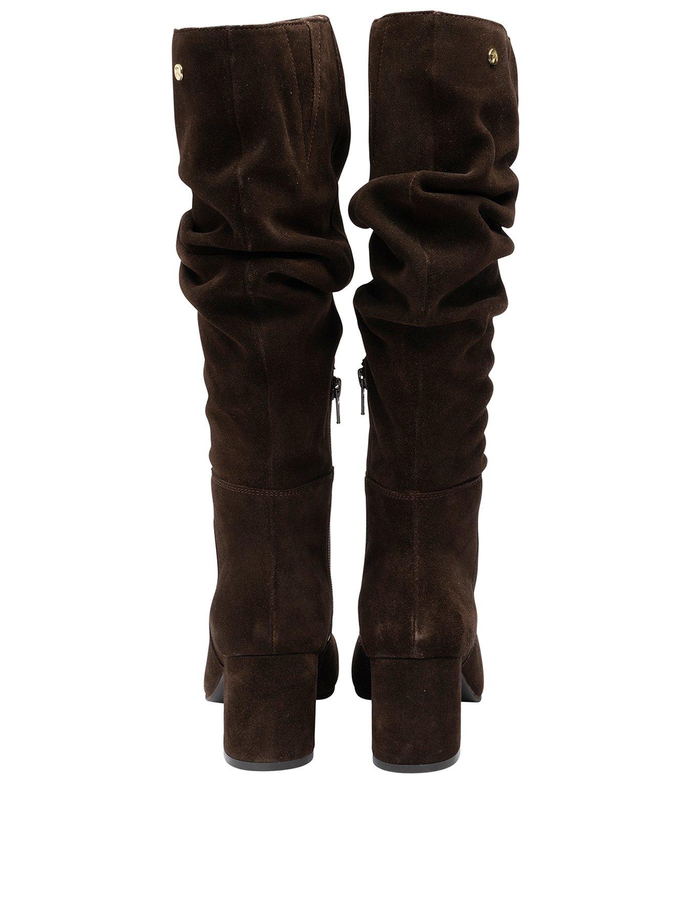 Image 3 of 4 of Ravel Farley Block Heel Slouch Knee Boot - Brown