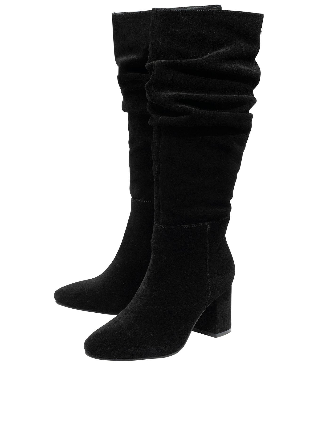 Image 2 of 4 of Ravel Farley Block Heel Slouch Knee Boot - Black