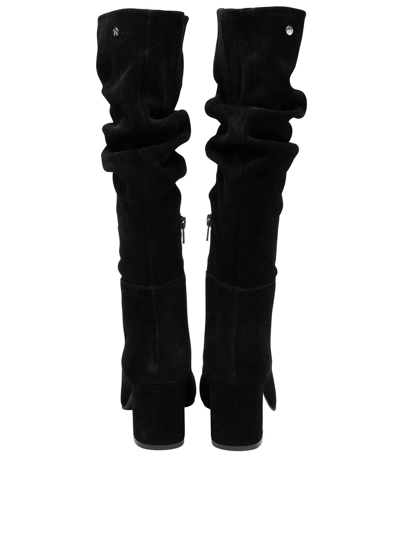 Image 3 of 4 of Ravel Farley Block Heel Slouch Knee Boot - Black