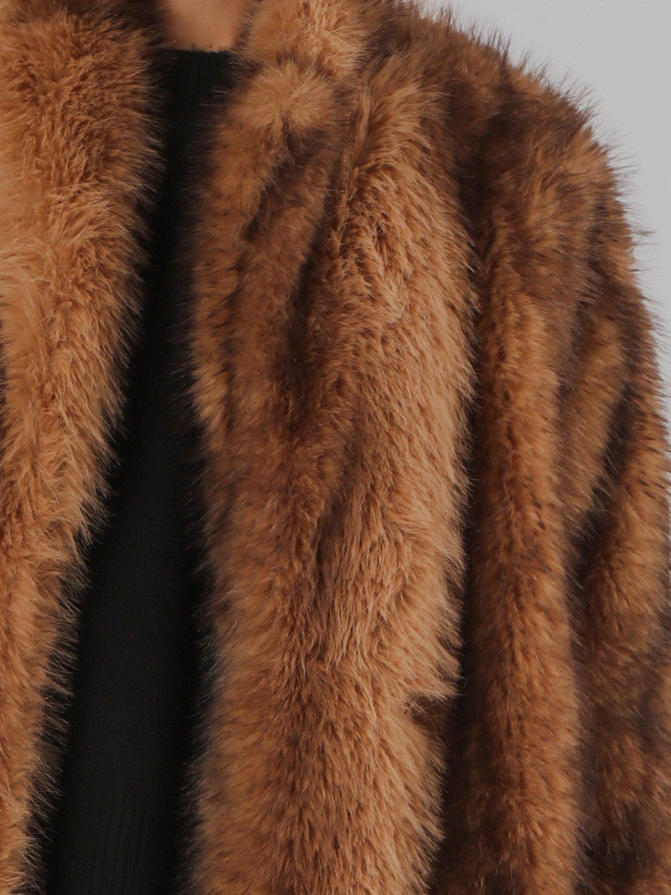 Image 6 of 7 of Religion Long Meryl Fox Fur Maxi Coat