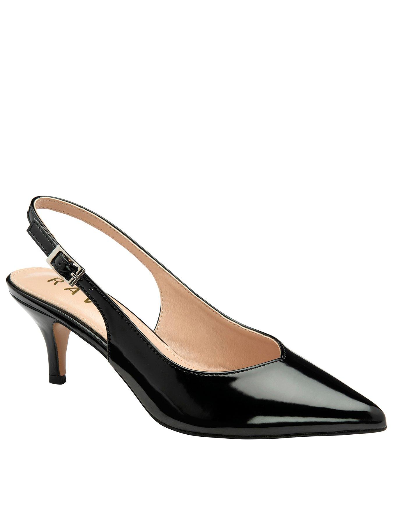 Ravel Foston Kitten Heel Sling Back - Black