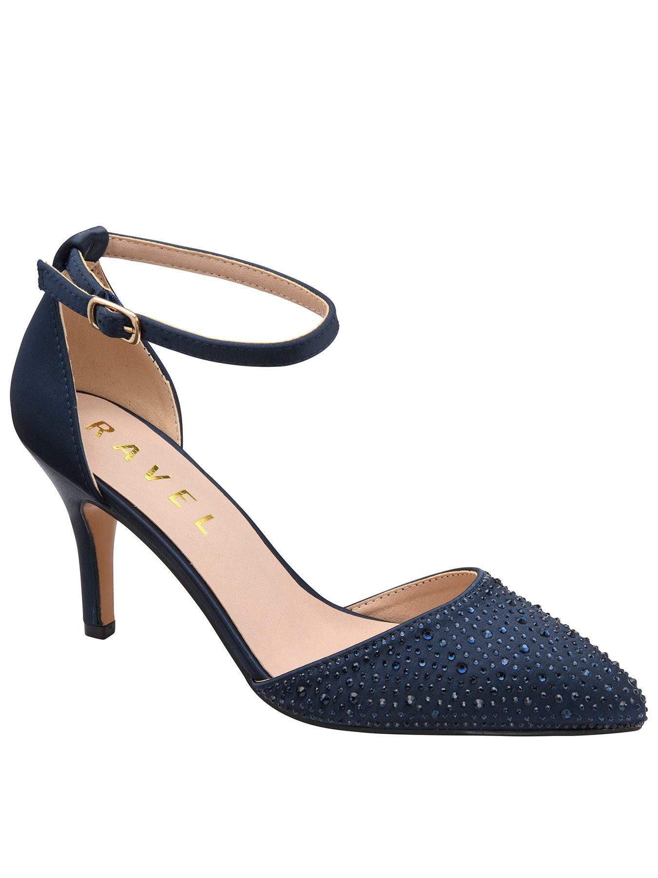 Ravel Hale Court Heel Shoe - Navy