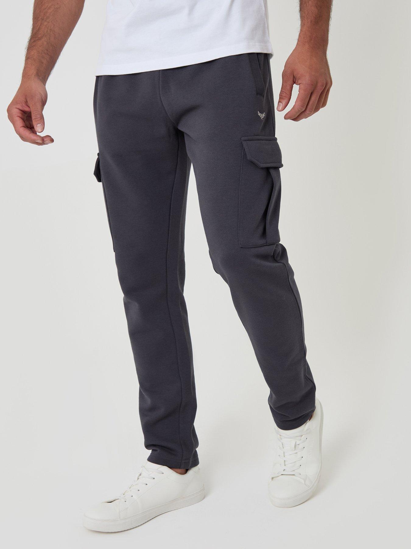 Image 1 of 5 of Threadbare Mens Cotton Rich Cargo Joggers - Black