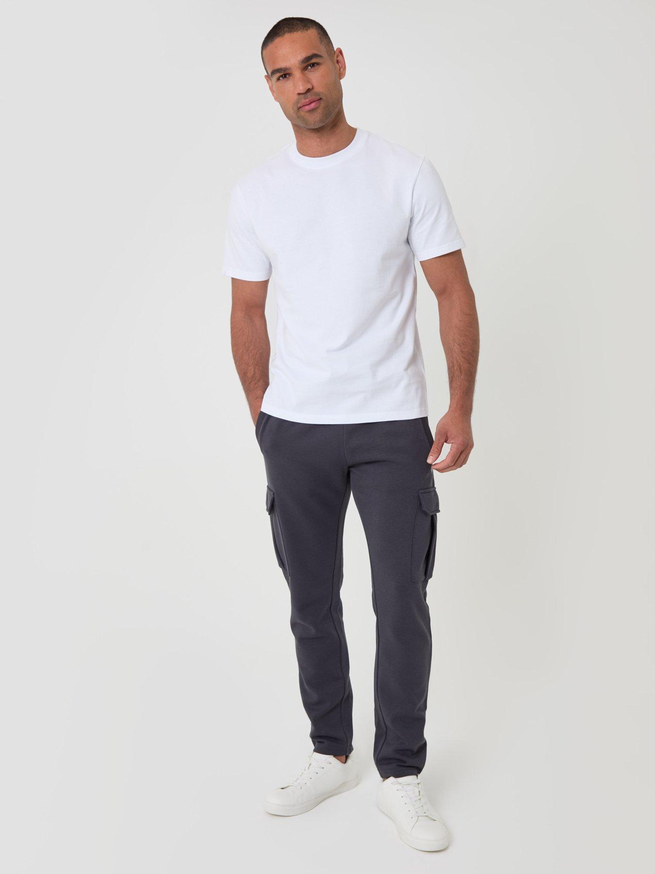 Image 3 of 5 of Threadbare Mens Cotton Rich Cargo Joggers - Black