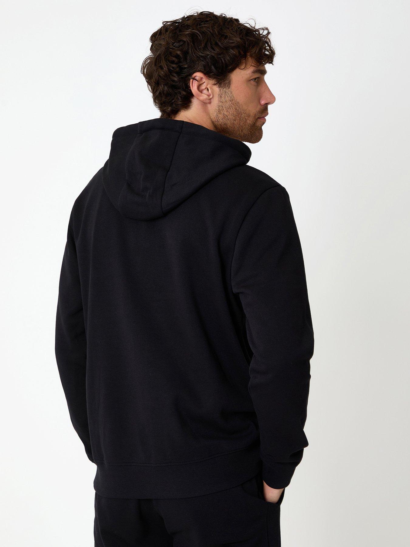 Image 2 of 4 of Threadbare Cotton Rich Overhead Hoodie In Black
