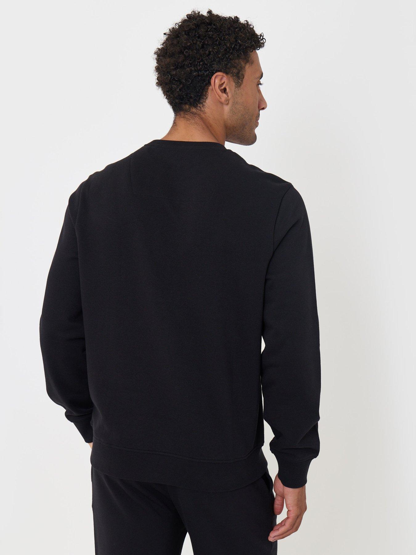 Image 2 of 4 of Threadbare Cotton Rich Crew Neck Sweatshirt In Black