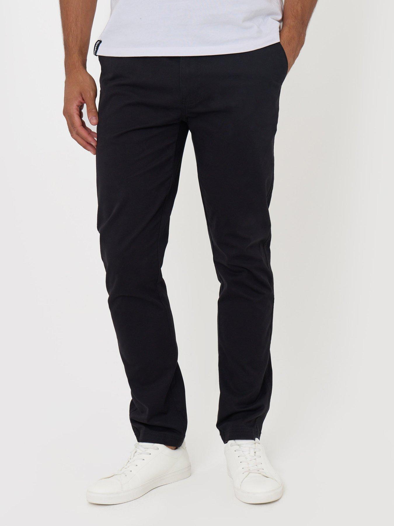Image 1 of 4 of Threadbare Mens Slim Fit Chino Trousers - Black