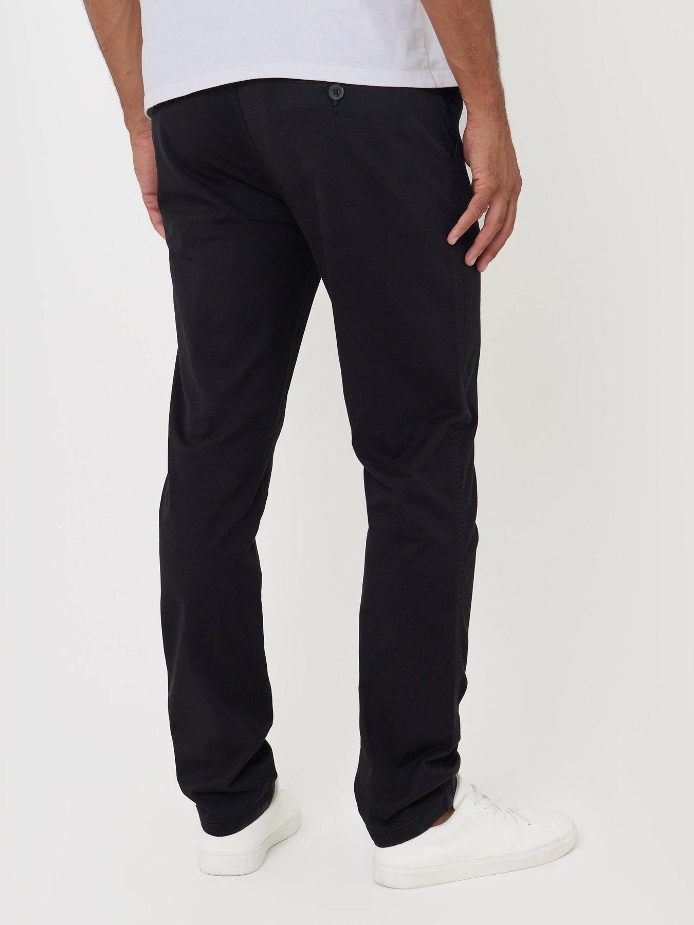 Image 2 of 4 of Threadbare Mens Slim Fit Chino Trousers - Black