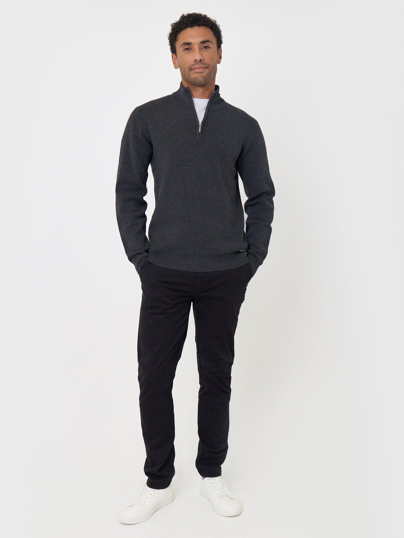 Image 3 of 4 of Threadbare Mens Slim Fit Chino Trousers - Black