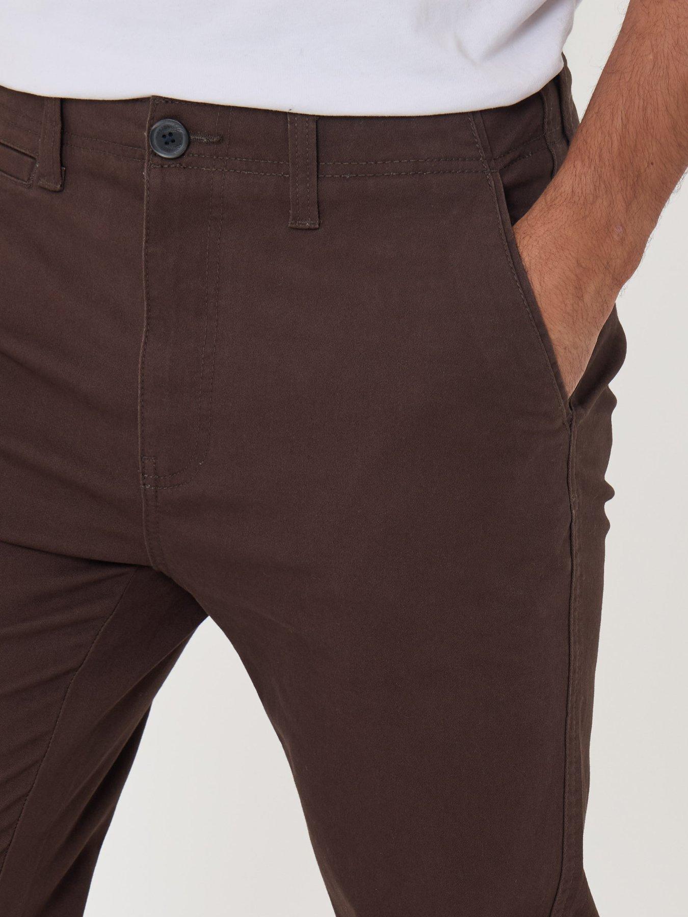 Image 4 of 4 of Threadbare Slim Fit Cargo Trousers In Brown