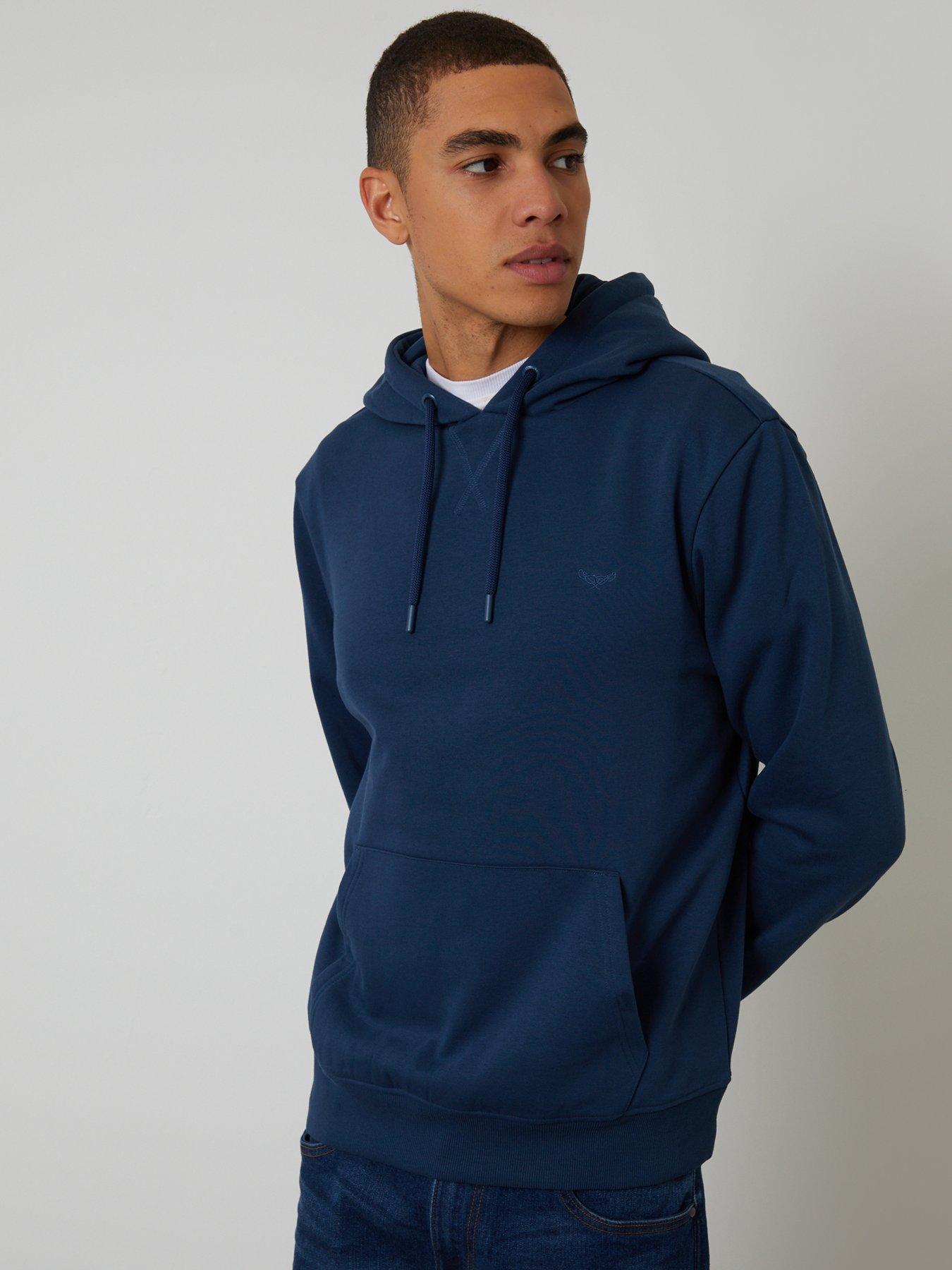 Image 1 of 4 of Threadbare Cotton Rich Overhead Hoodie In Light Blue