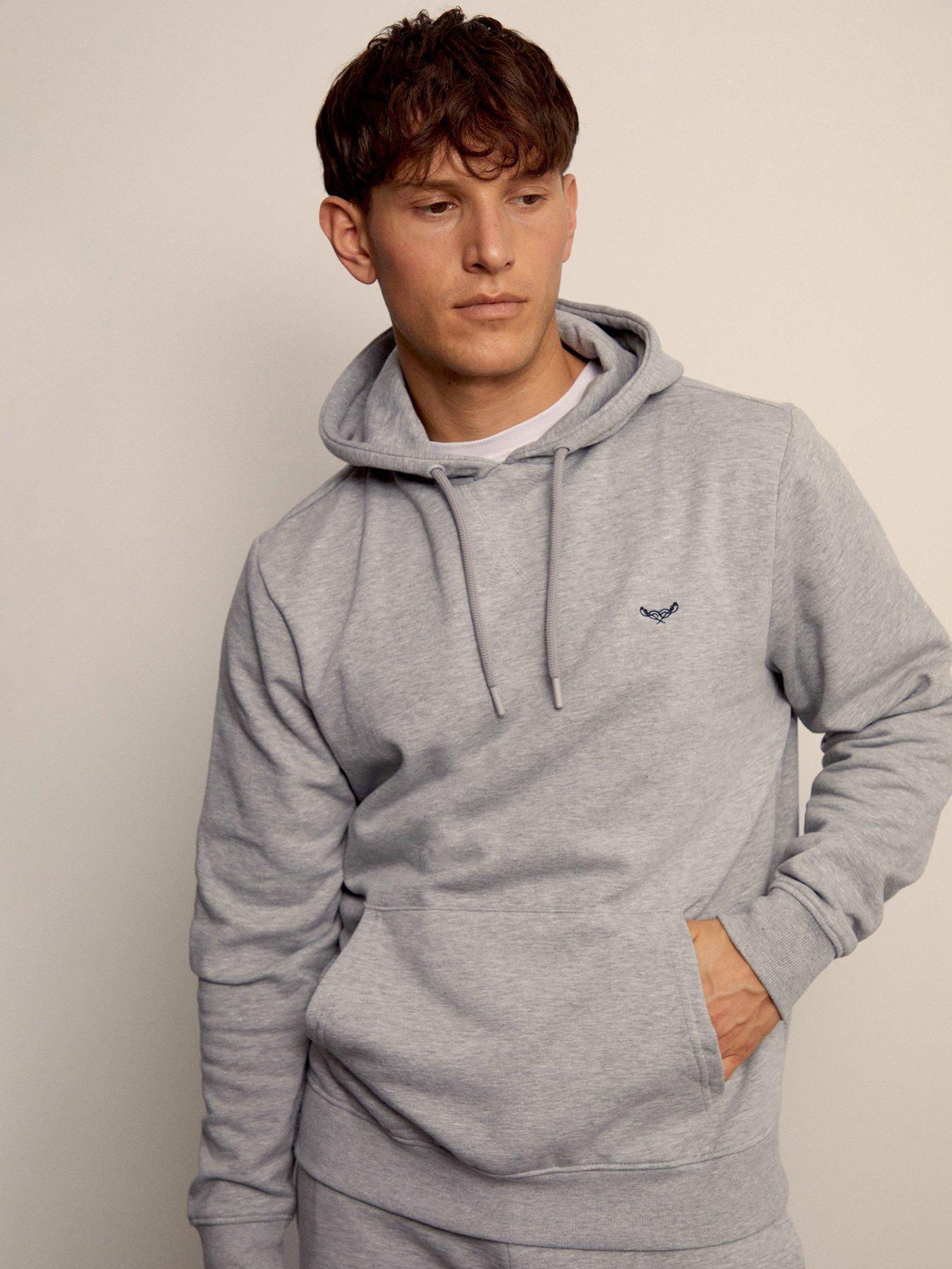 Image 1 of 4 of Threadbare Cotton Rich Overhead Hoodie In Grey Marl