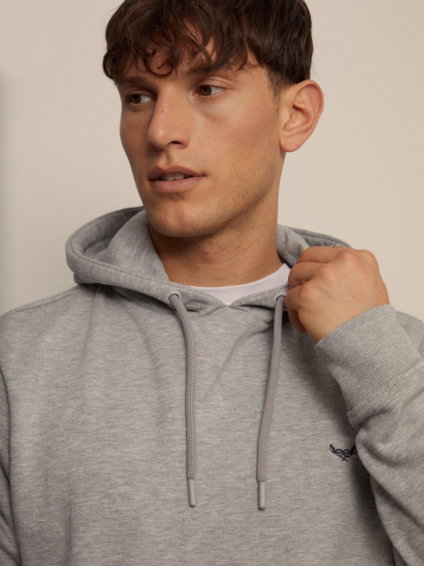 Image 4 of 4 of Threadbare Cotton Rich Overhead Hoodie In Grey Marl