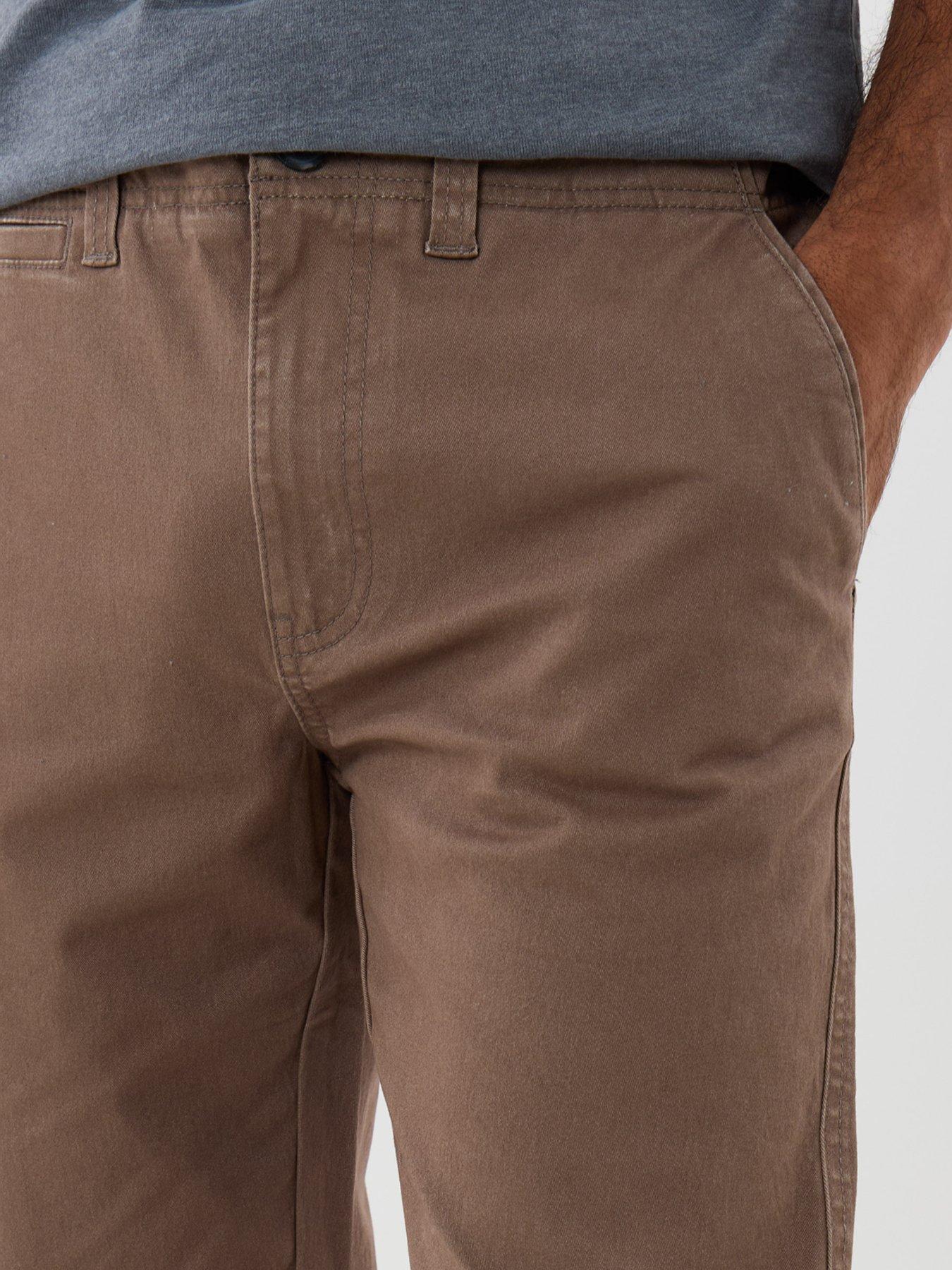 Image 4 of 4 of Threadbare Mens Slim Fit Stretch Cargo Trousers - Mushroom Brown