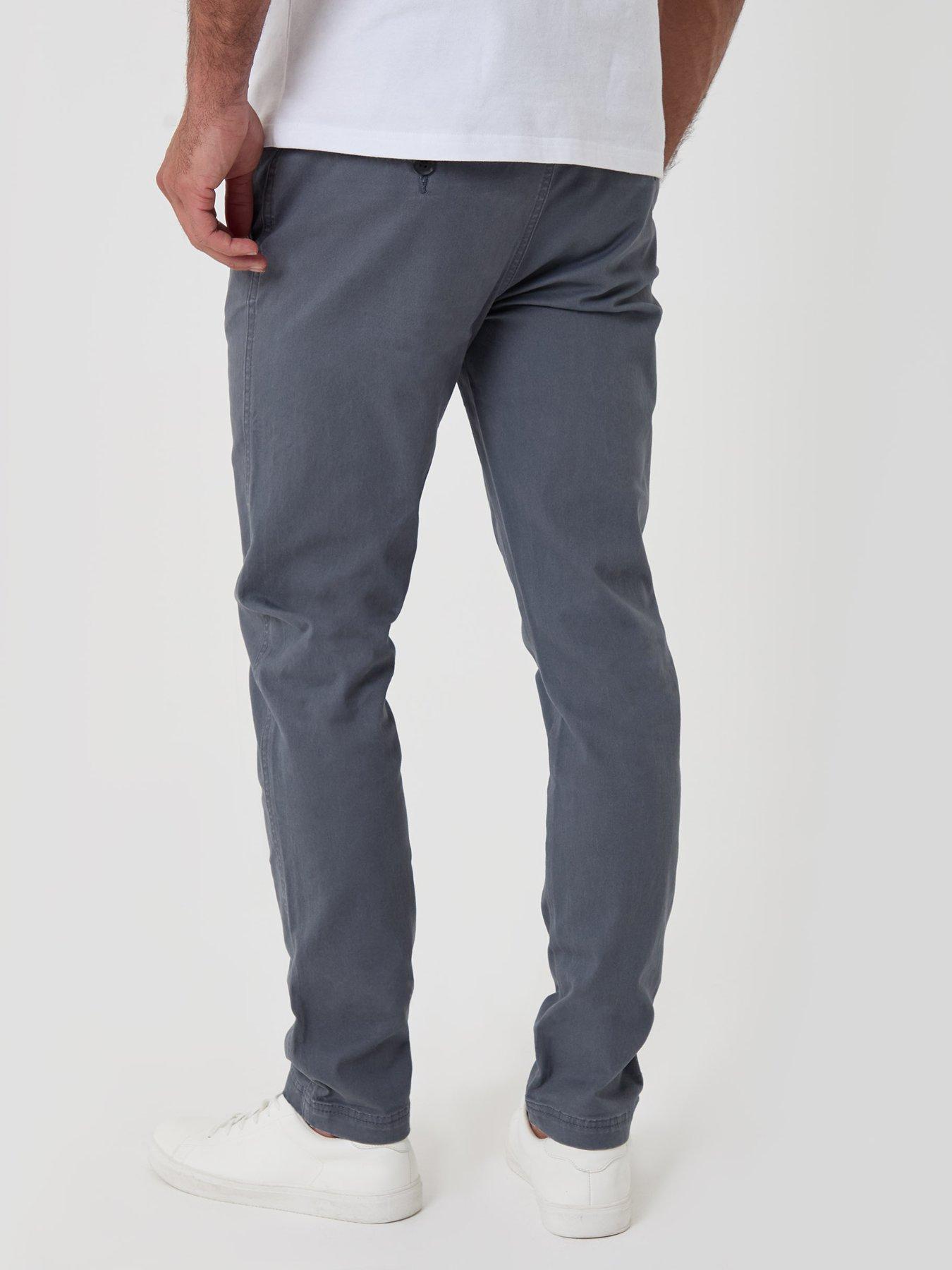 Image 2 of 5 of Threadbare Mens Slim Fit Stretch Cargo Trousers - Grey