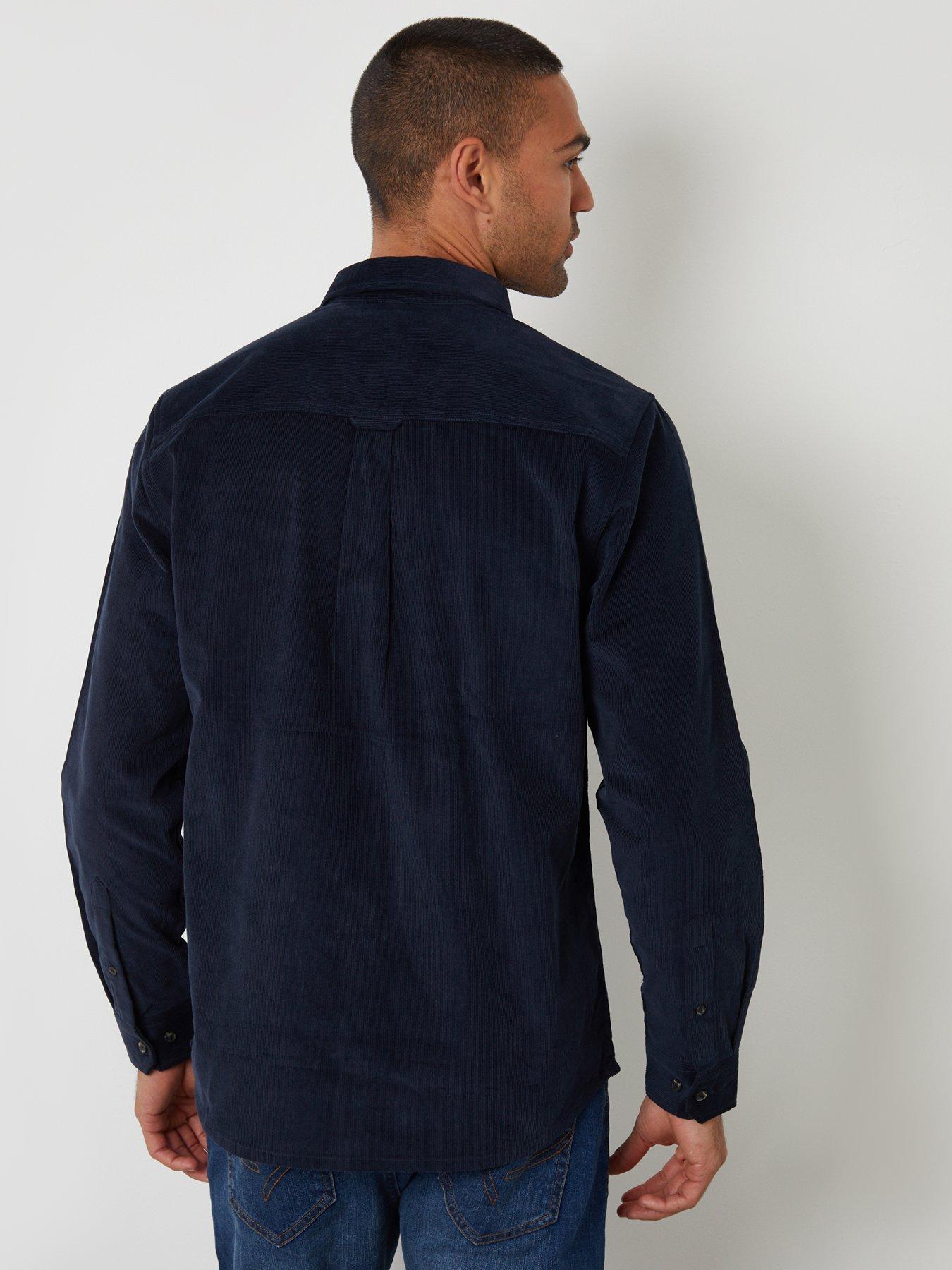 Image 2 of 4 of Threadbare Mens Regular Fit Corduroy Shirt - Navy