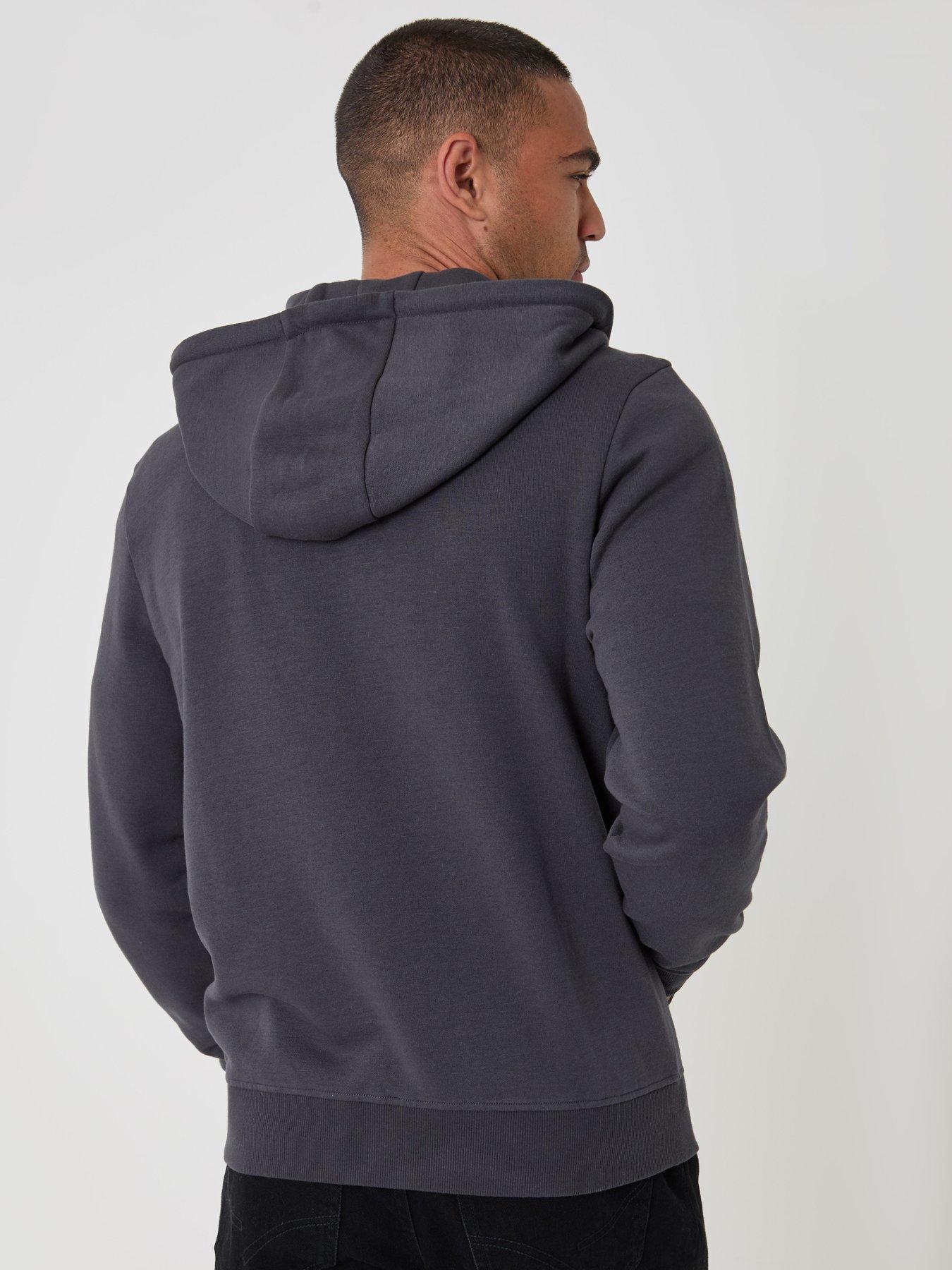 Image 2 of 5 of Threadbare Cotton Rich Zip Through Hoodie In Charcoal