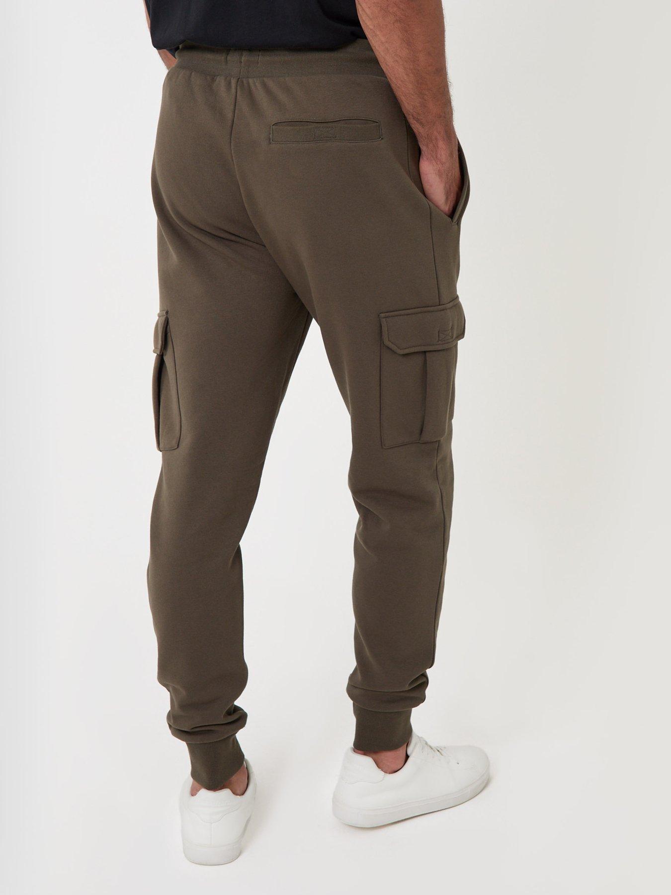 Image 2 of 4 of Threadbare Regular Fit Cotton Rich Cargo Joggers In Khaki