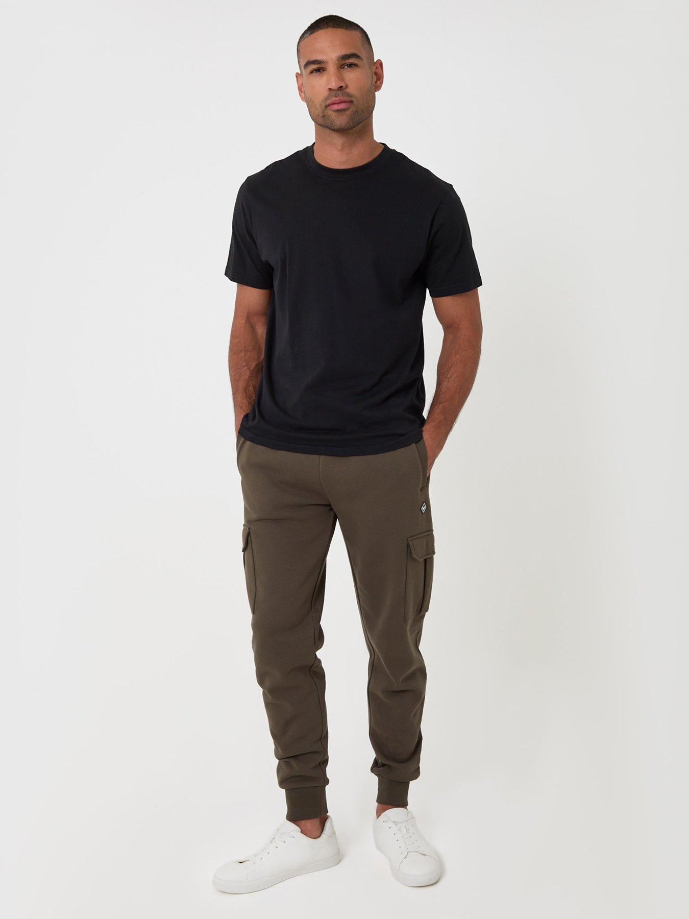 Image 3 of 4 of Threadbare Regular Fit Cotton Rich Cargo Joggers In Khaki