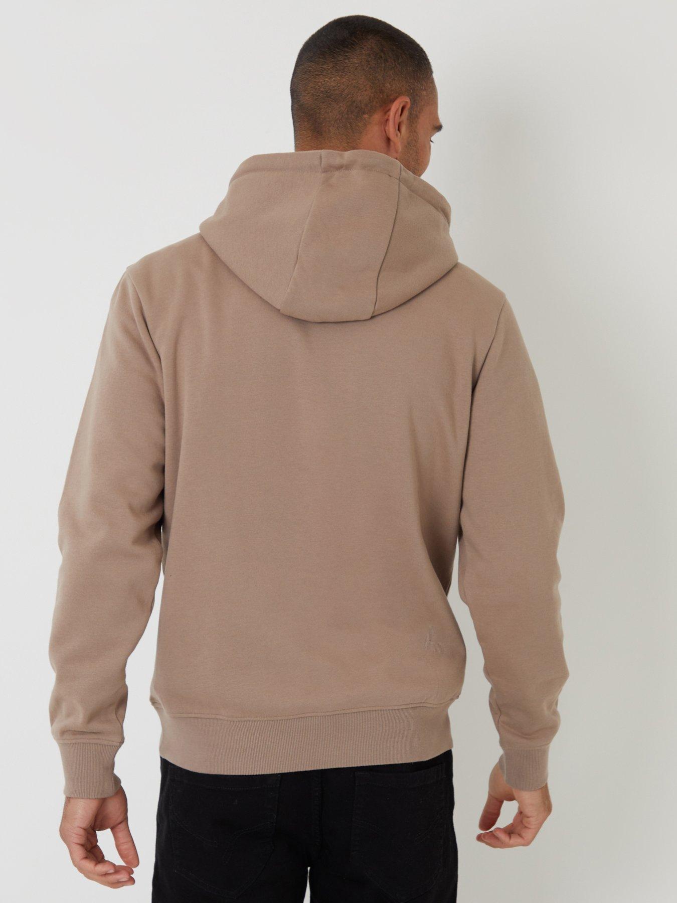 Image 2 of 4 of Threadbare Mens Cotton Rich Overhead Hoodie - Mushroom Brown