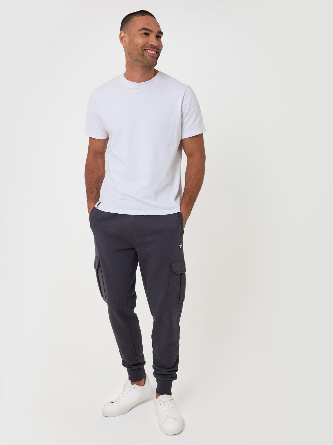 Image 3 of 4 of Threadbare Mens Cargo Regular Fit Jogging Bottoms - Grey