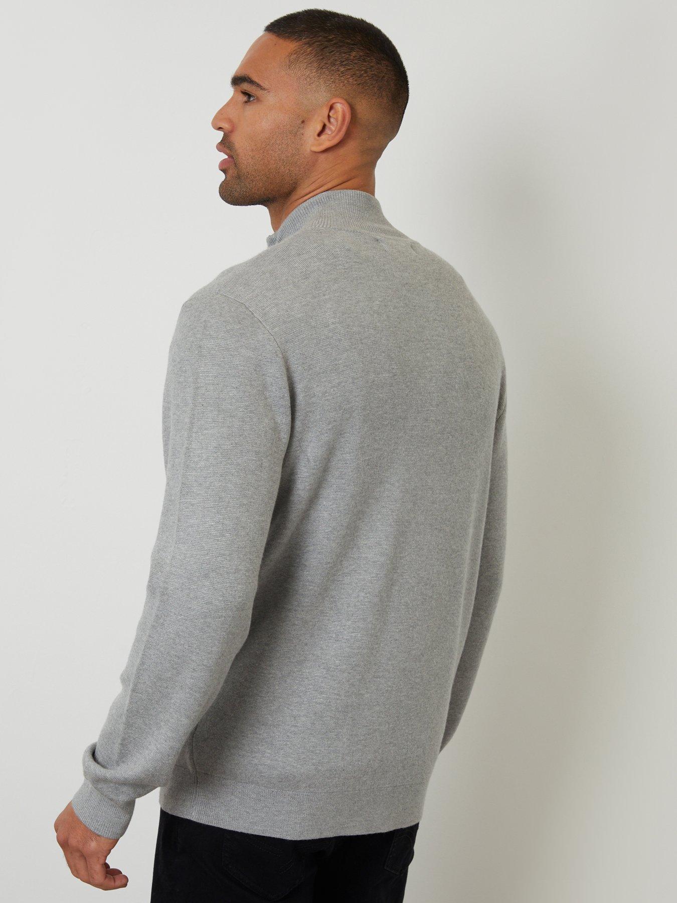 Image 2 of 5 of Threadbare Mens Funnel Neck Zip Through Sweatshirt - Grey