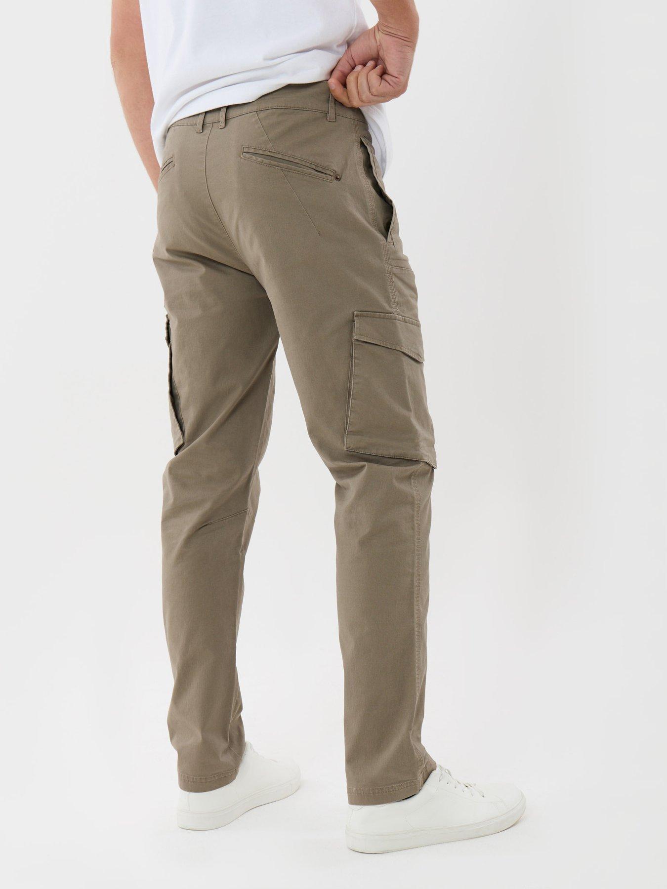 Image 2 of 4 of Threadbare Threadbare Mens Slim Fit Cargo Trousers - Mushroom Brown