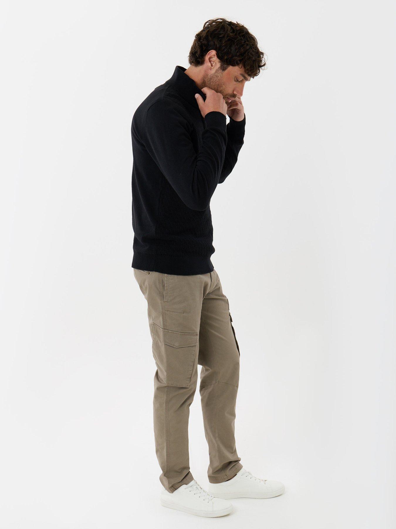Image 3 of 4 of Threadbare Threadbare Mens Slim Fit Cargo Trousers - Mushroom Brown