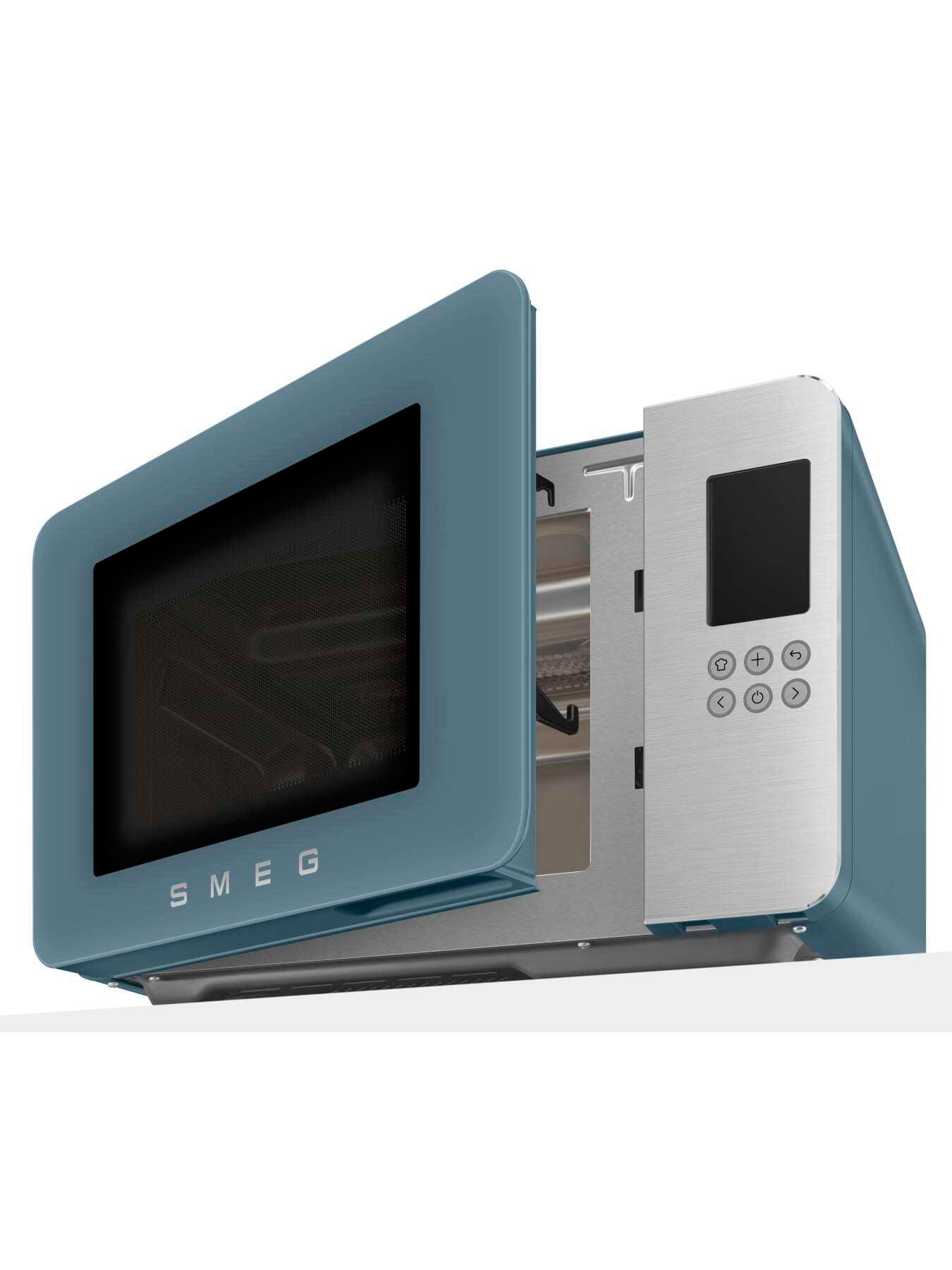 Image 4 of 7 of Smeg Microwave with Grill, Storm Blue