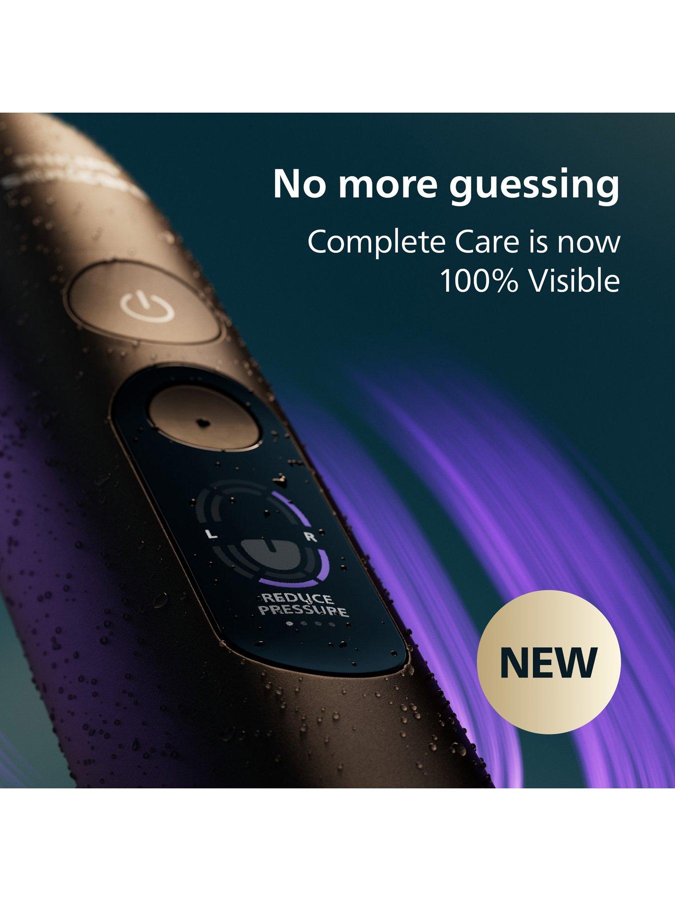 Image 2 of 8 of Philips Sonicare Next-Generation DiamondClean 8000 Electric Toothbrush - with Smart Pressure Feedback, and 15 Settings, Black, HX8311/12
