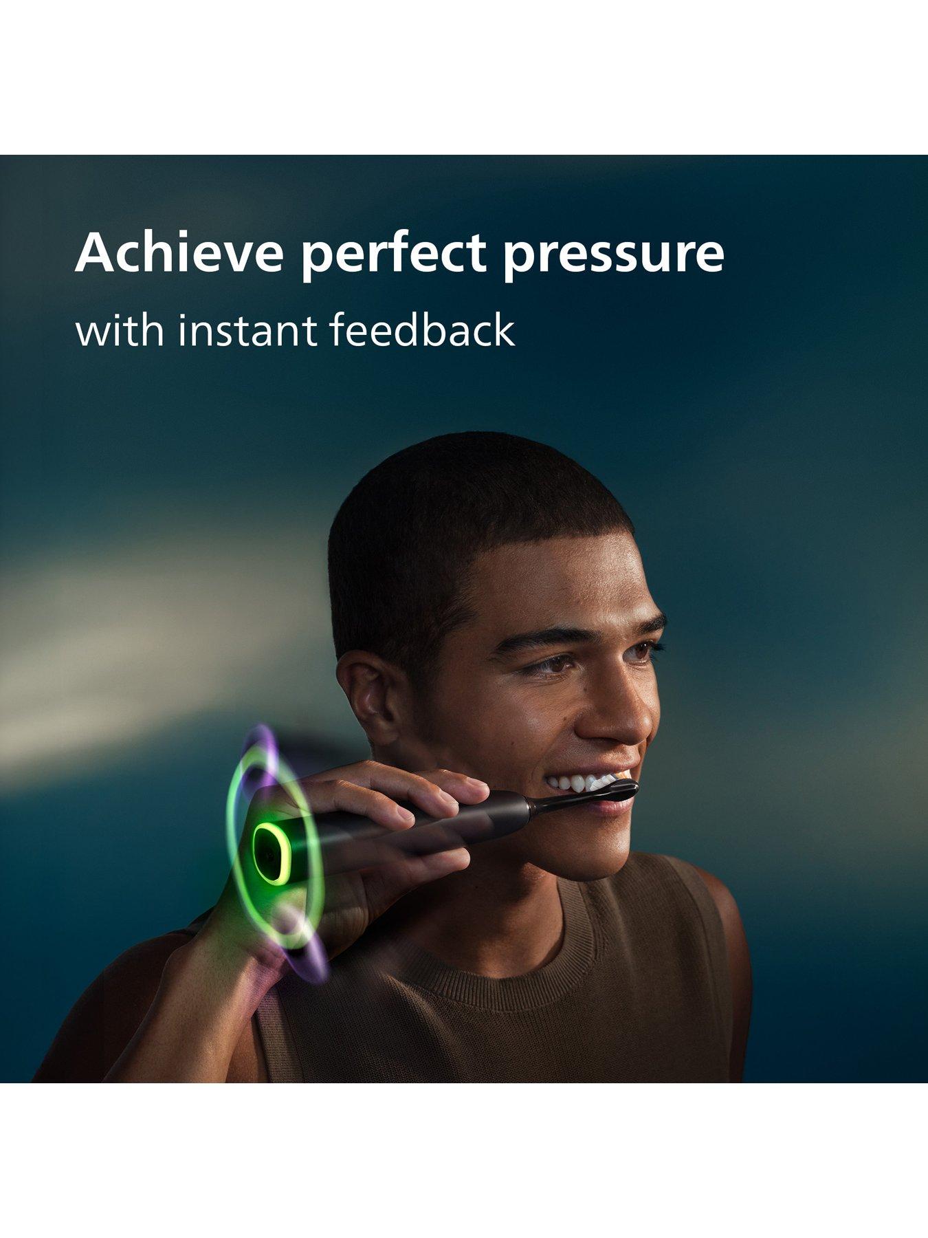 Image 5 of 8 of Philips Sonicare Next-Generation DiamondClean 8000 Electric Toothbrush - with Smart Pressure Feedback, and 15 Settings, Black, HX8311/12
