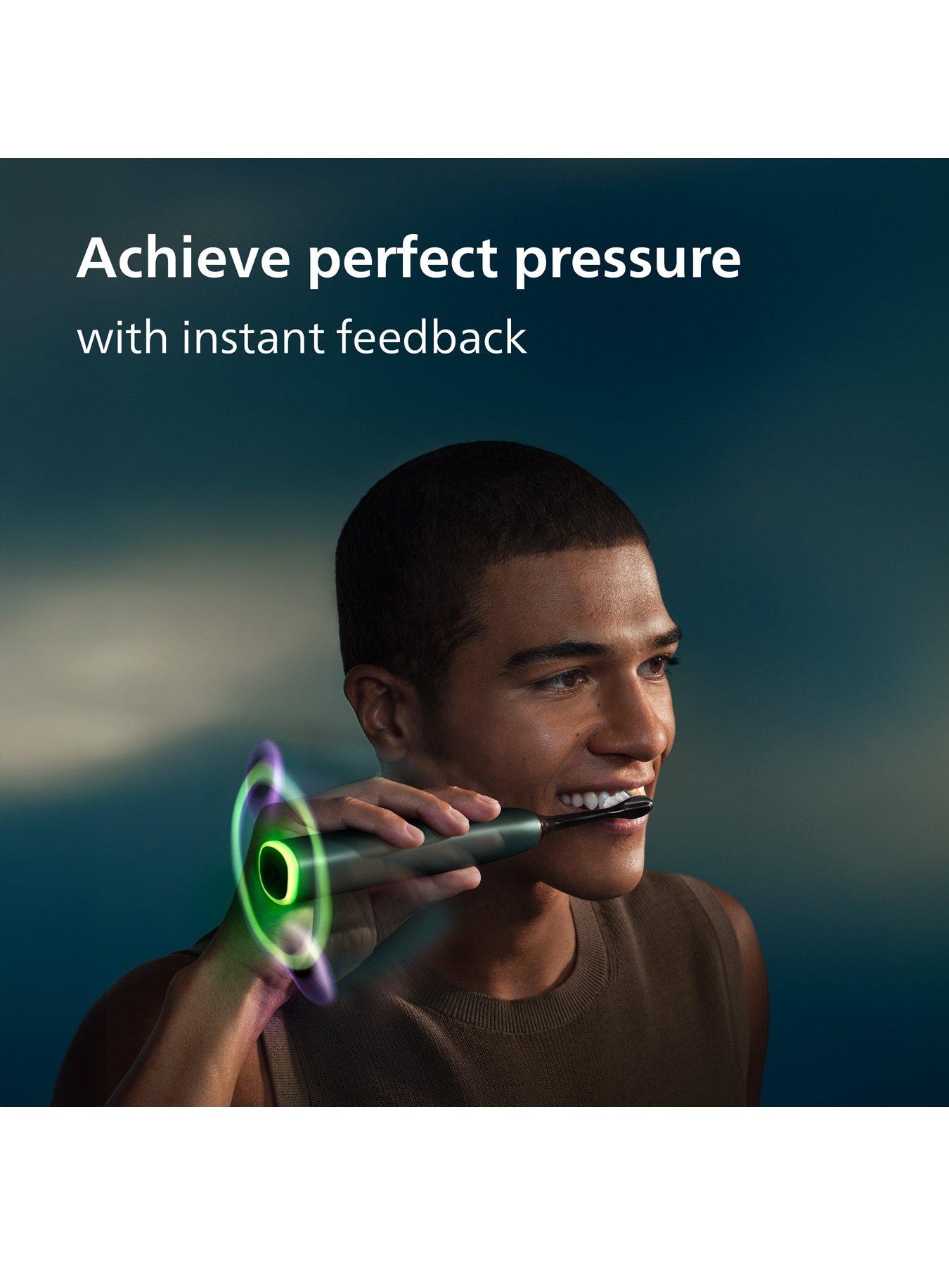 Image 6 of 8 of Philips Sonicare Next-Generation DiamondClean 9000 Electric Toothbrush - Smart Coverage Feedback, Smart Pressure Feedback, 21 Settings, Midnight Green, HX9213/84