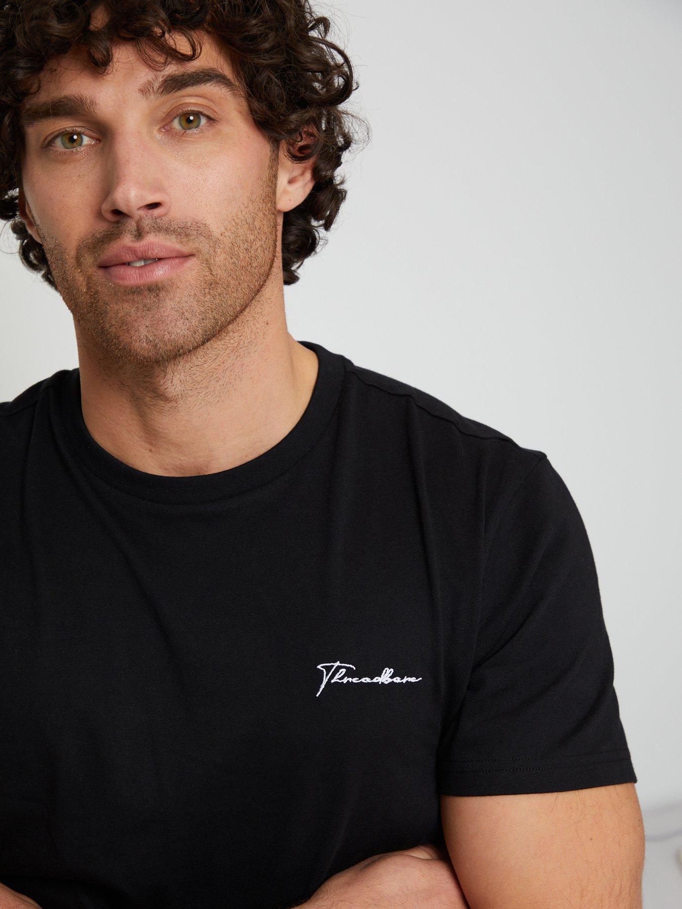 Image 4 of 4 of Threadbare T-shirt & Cuffed Joggers Lounge Set In Black