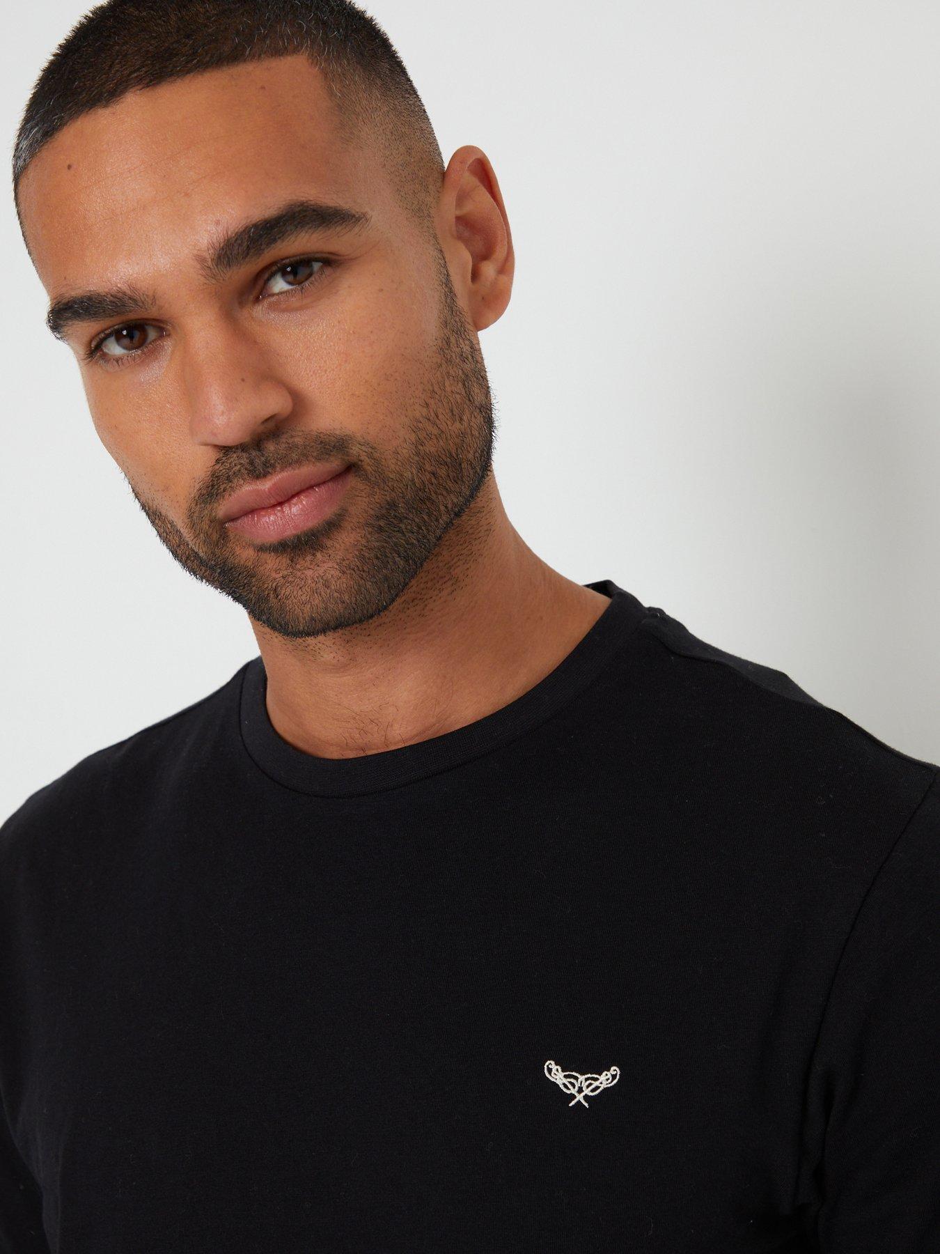 Image 4 of 4 of Threadbare Mens Cotton-Rich Checked Short Pyjama Set - Black