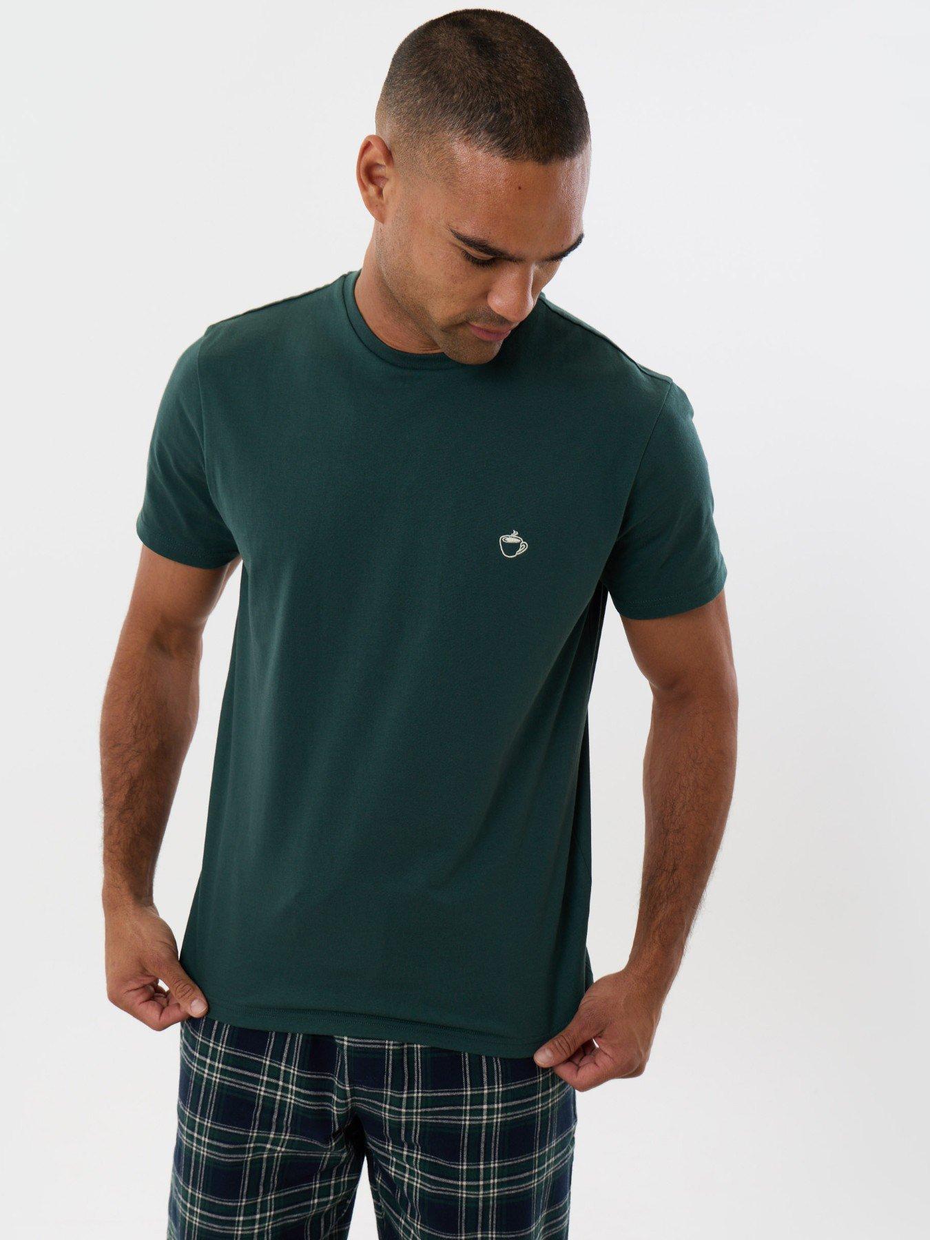 Image 2 of 5 of Threadbare Mens Flannel Pyjama Set - Green