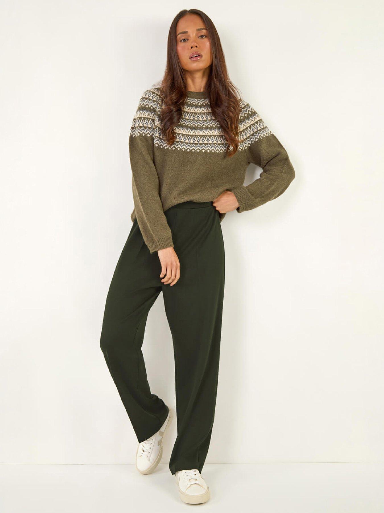 Roman Petite Straight Leg Ponte Stretch Trouser