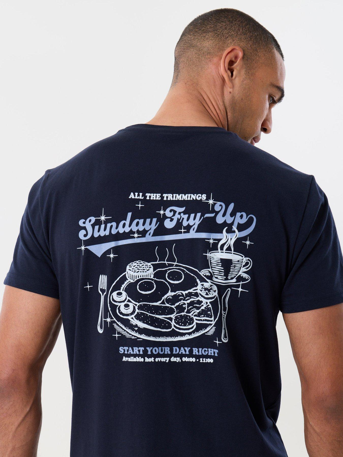 Image 3 of 5 of Threadbare Breakfast Pyjama Short Sleeve Set - Navy
